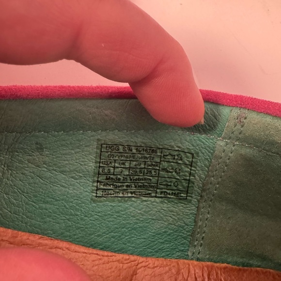UGG Pink Suede Flats Slip-On Driving  Moccasin 8.5 - Picture 5 of 11